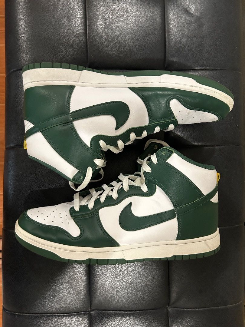 Nike Dunk High Spartan Green Size 12 (Category: Sneakers) located in Caloocan City. Submitted by forzie (Listing ID 1428128210, Image 1). Description: - 8/10 condition Toe box creasing - Size: US 12 - Will provide replacement box.