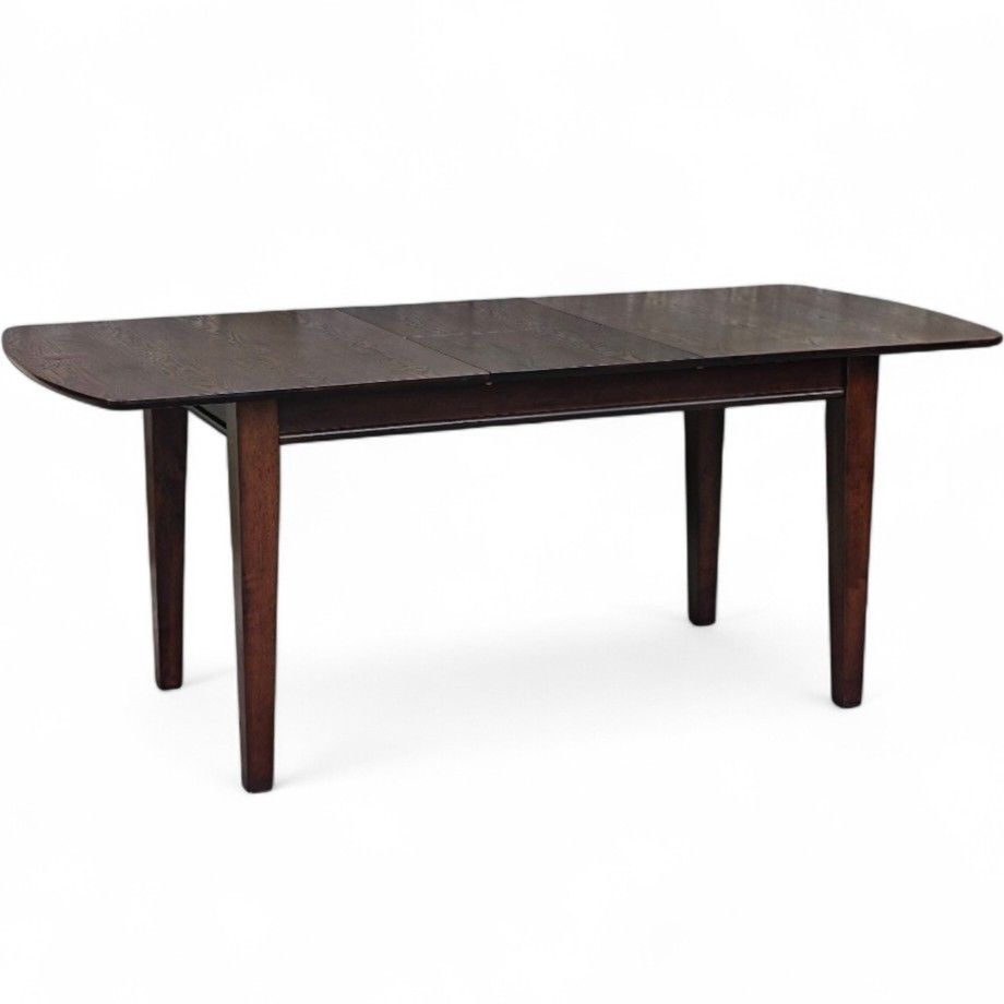 NITORI CRONOS 4-6 SEATER DARK BROWN EXTENDABLE HEAVY SOLID WOOD DINING TABLE (JAPAN SURPLUS) (Category: Tables & Sets) located in Bulacan. Submitted by by_adette (Listing ID 1428118191, Image 3). Description: •Good Condition, with minor scratches. •Extendable from 4 to 6 seater •Wood veneer table top, solid wood frame and legs •Legs can be detached. •Mabigat. Pang heavy duty. Measurements: L140-180cm x W80cm x H70cm.