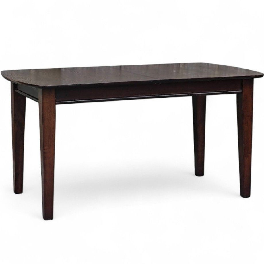 NITORI CRONOS 4-6 SEATER DARK BROWN EXTENDABLE HEAVY SOLID WOOD DINING TABLE (JAPAN SURPLUS) (Category: Tables & Sets) located in Bulacan. Submitted by by_adette (Listing ID 1428118191, Image 2). Description: •Good Condition, with minor scratches. •Extendable from 4 to 6 seater •Wood veneer table top, solid wood frame and legs •Legs can be detached. •Mabigat. Pang heavy duty. Measurements: L140-180cm x W80cm x H70cm.