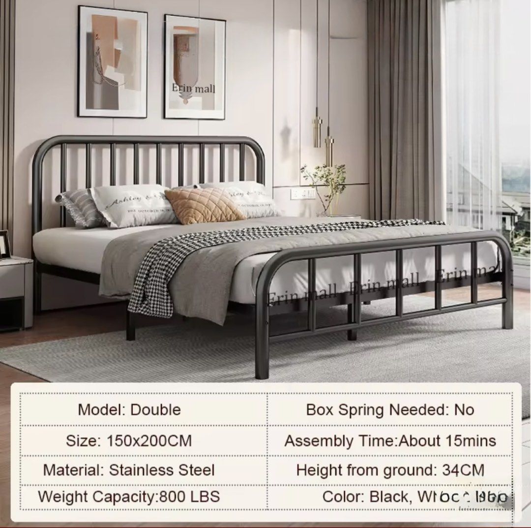 Nordic Style Iron Bed Frame - Double (Category: Bed Frames & Mattresses) located in Taguig. Submitted by cherrishme (Listing ID 1428212087, Image 1). Description: New.