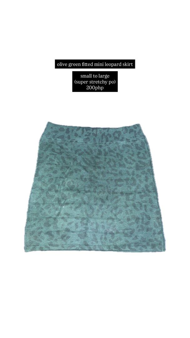 Olive Green Leopard Mini Skirt (Category: Skirts) located in Manila. Submitted by isha0629 (Listing ID 1428125521, Image 1). Description: negotiable .