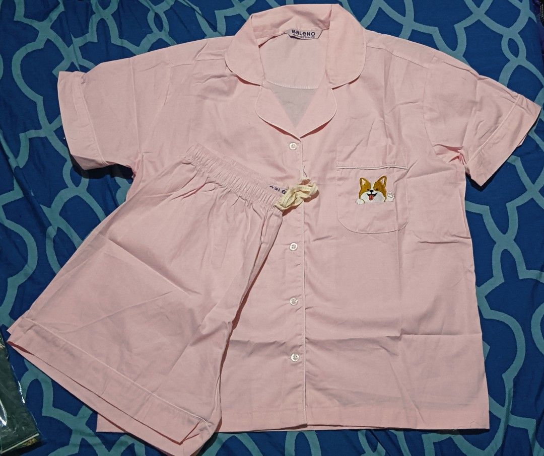 Original baleno sleepwear (Category: Undergarments & Loungewear) located in San Juan City. Submitted by mnj29 (Listing ID 1428182578, Image 2). Description: short set brown size:XL LARGE MEDIUM SMALL PINK DOG size:SMALL PINK STAR size:LARGE.