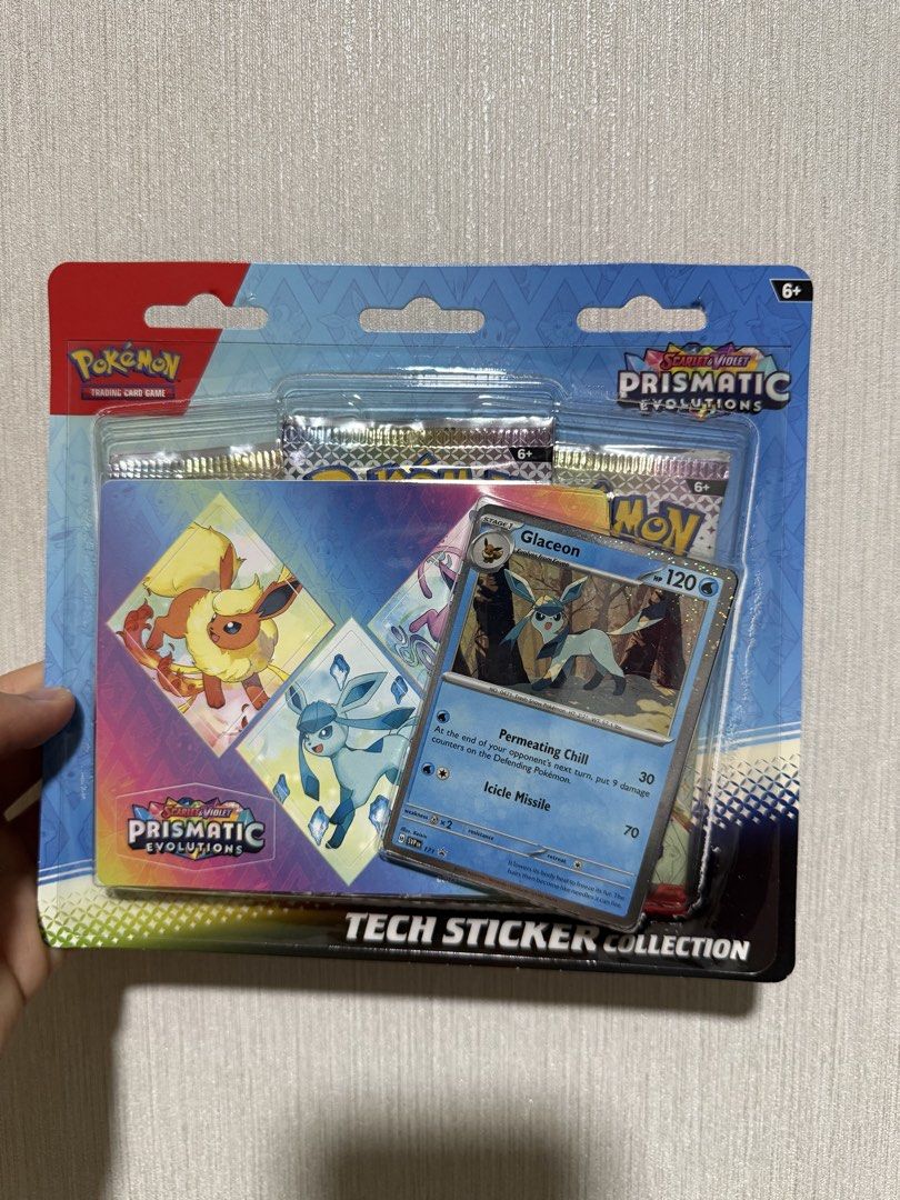 Pokemon Prismatic Evolutions Tech Sticker Collection, Hobbies & Toys ...