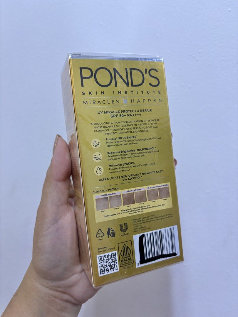 Ponds UV Miracle Serum SPF 50 PA++++ (Category: Face Care) located in Quezon City. Submitted by salensellph (Listing ID 1428109854, Image 3). Description: .