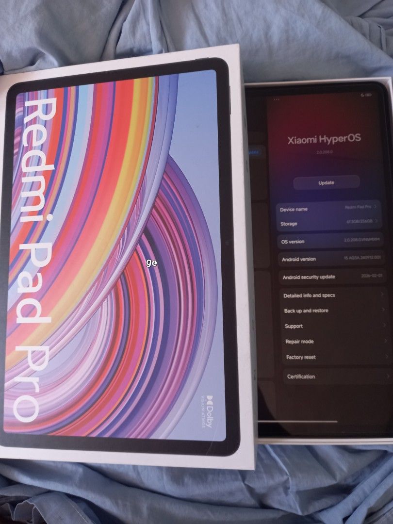 REDMI PAD PRO 8GB/256GB (Category: Android) located in Imus. Submitted by elieli123 (Listing ID 1428129673, Image 1). Description: Last price: 12k Purchased in 2024, still in like-new condition as it was rarely used. Originally bought for ₱14,999. Comes with box, case, charger, and stylus pen. Charger’s power brick is original, while the cord is a replacement from UGREEN. Payment Method: GoTyme and Maribank ONLY. Payment First RFS: Rarely used + 