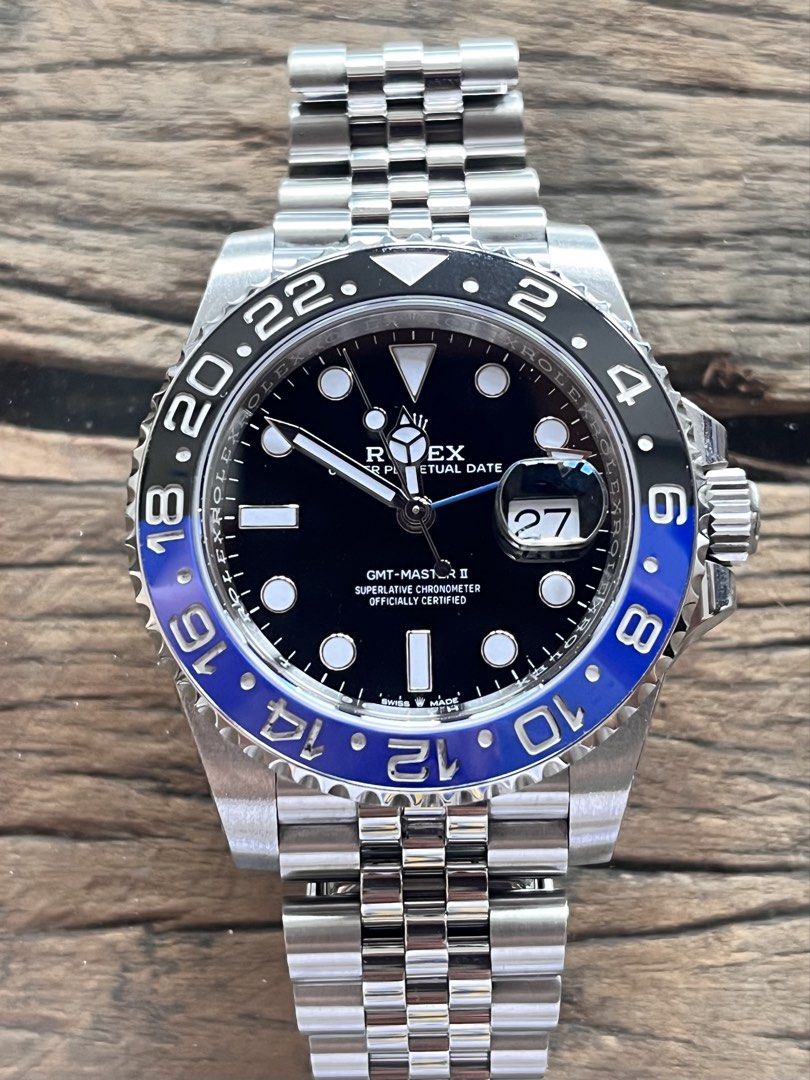 Rolex GMT-Master II Batgirl (Category: Luxury Watches) located in Manila. Submitted by rockpulse (Listing ID 1428170431, Image 1). Description: Rolex GMT Master || -126710BLNR -Batgirl -Complete set (box & Papers) .