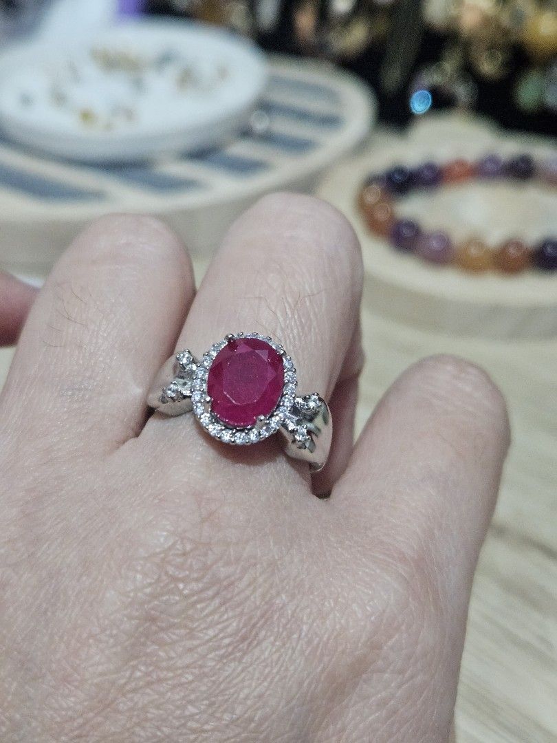 Ruby Stone Elegant Ring (Category: Rings) located in Cainta. Submitted by Kahi0410 (Listing ID 1428187233, Image 3). Description: Natural Stone Elegant Ring Adjustable setting Hypoallergenic Platinum plated non fade.
