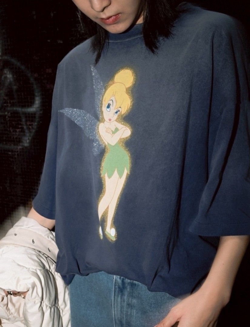 SAINT Mxxxxxx x Disney Tinker Bell SS T-shirt 26SS 聯名款重磅水洗