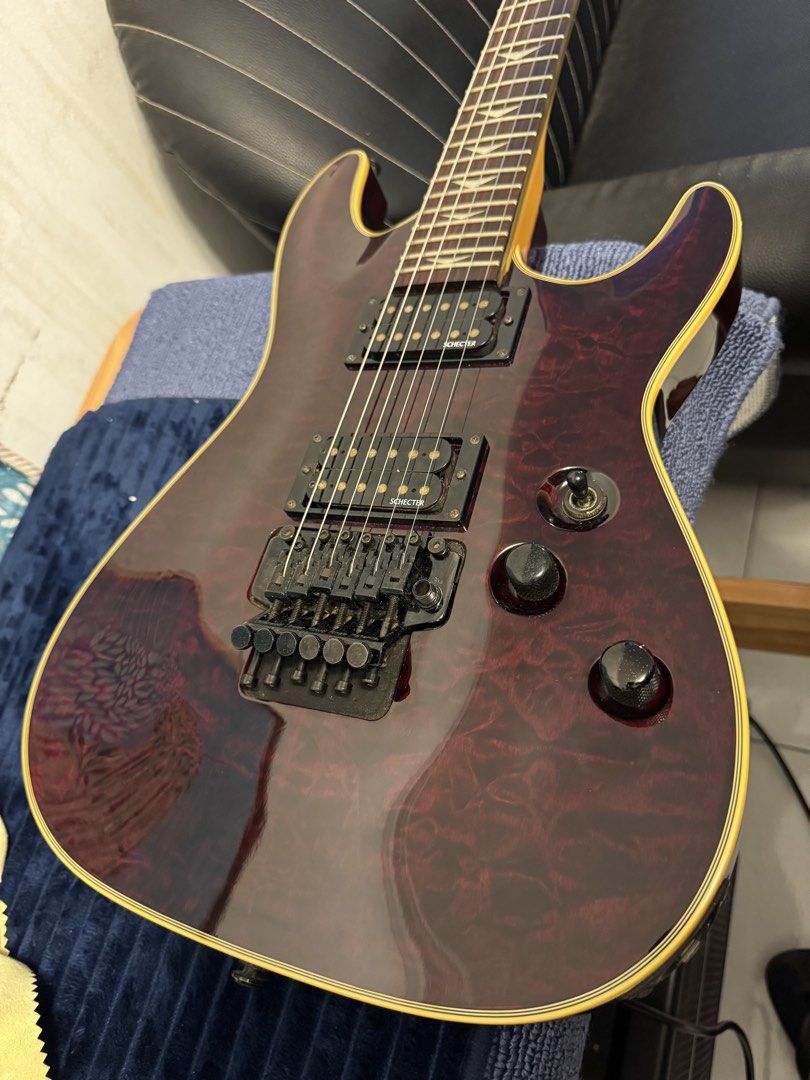 Schecter 10 String Schecter Omen Extreme FR Electric Guitar, Hobbies & Toys, Musical ...