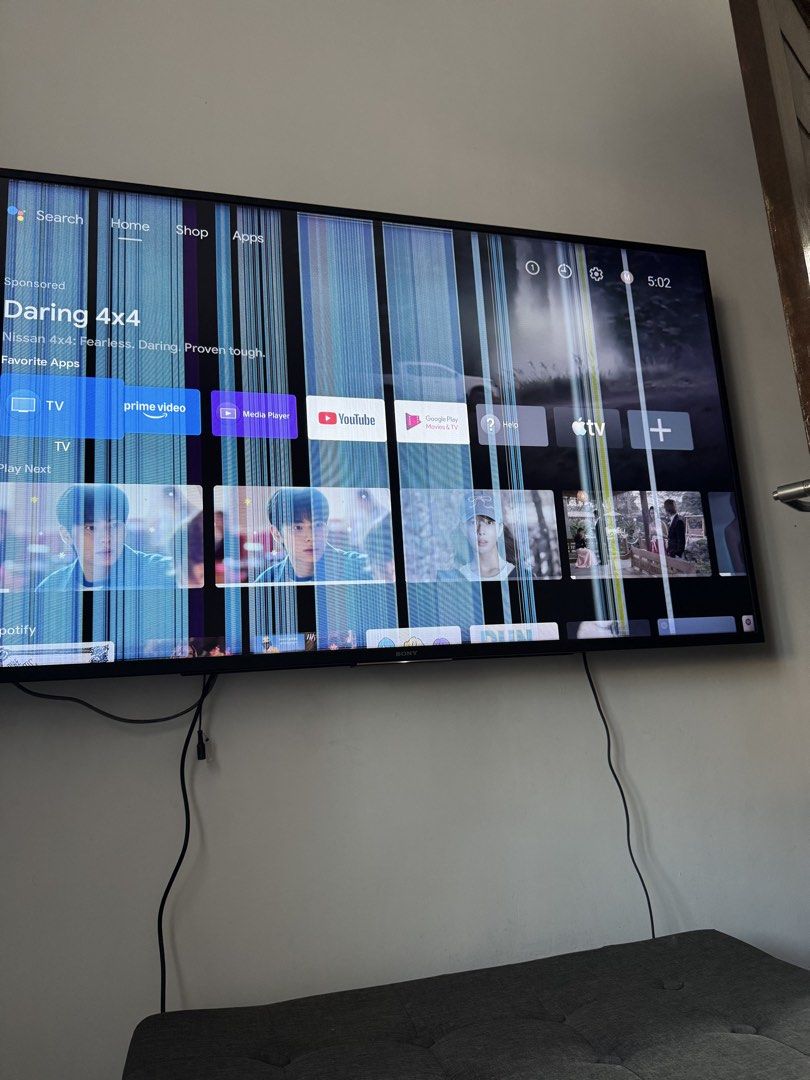 Sony Bravia VU1 (Category: TV) located in Dasmarinas. Submitted by Seri_Mae (Listing ID 1428123622, Image 1). Description: FOR SALE: Sony BRAVIA VU1 55” Smart TV (2021) • 55-inch 4K Smart TV • Google TV (Netflix, YouTube, Prime Video, etc.) • WiFi and Bluetooth ready • Complete with remote ⚠️ Issue: Screen has vertical lines (please see photos). Still powers on and usable, but display is affected. Selling as-is, good for repair or parts. 📍 Locat
