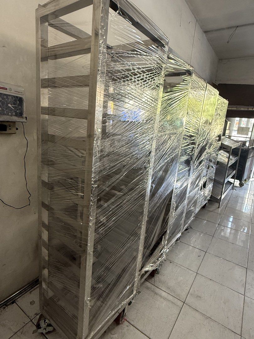 Stainless Steel Baking Rack with Wheels (Category: Bakeware) located in Valenzuela. Submitted by jcsi_stainless (Listing ID 1428221451, Image 2). Description: **ON HAND** STAINLESS SINGLE FOOD TRAY RACK WITH WHEELS (4PCS. AVAILABLE) DIM: 49.5CM X 39.5 CM X 178CM LWH TRAY SIZE AREA: 41CM X 39CM GAUGE 18 1.2MM ALL 304 STAINLESS MATERIAL BEFORE: 22,000.00 PHP NOW: 18,000.00 PHP Readily available for pick-up or delivery. * AVAILABLE IN VALENZUELA DAL