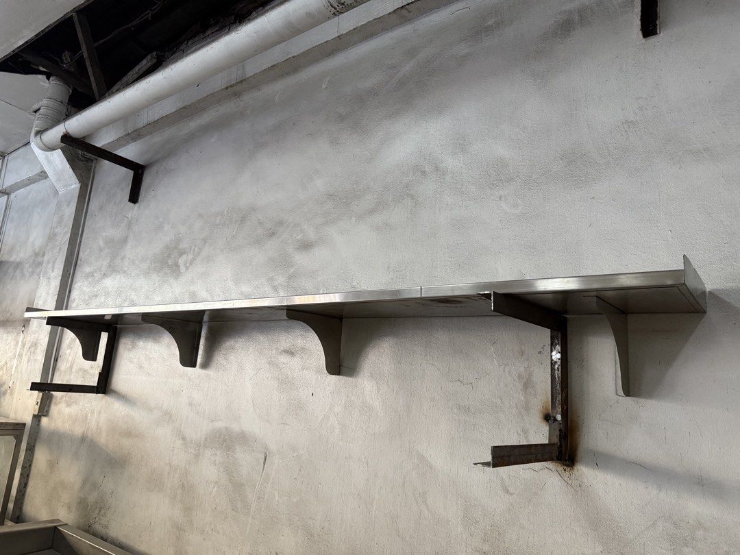 Stainless Steel Wall Shelves (Category: Shelves, Cabinets & Racks) located in Valenzuela. Submitted by jcsi_stainless (Listing ID 1428237032, Image 3). Description: **ON HAND** STAINLESS PLAIN WALLSHELVES 2pcs available DIM: 280CM X 30 CM LW Display stocks GAUGE 18 1.2MM ALL 304 STAINLESS MATERIAL BEFORE: 25,000.00 PHP NOW: 18,000.00 PHP/pc Readily available for pick-up or delivery. * AVAILABLE IN VALENZUELA DALANDANAN BRANCH All newly fabricated