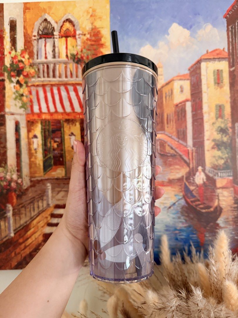 Starbucks 2026 Traditions Siren Cold Cup (Category: Water Bottles & Tumblers) located in San Fernando. Submitted by ms.mlsluxeboutique (Listing ID 1428113078, Image 2). Description: •Charcoal 24oz Cold Cup: Acrylic cup with iridescent finish. •Redeemed in Starbucks Store in San Agustin San Fernando Pampanga •Brand new (never been use) .