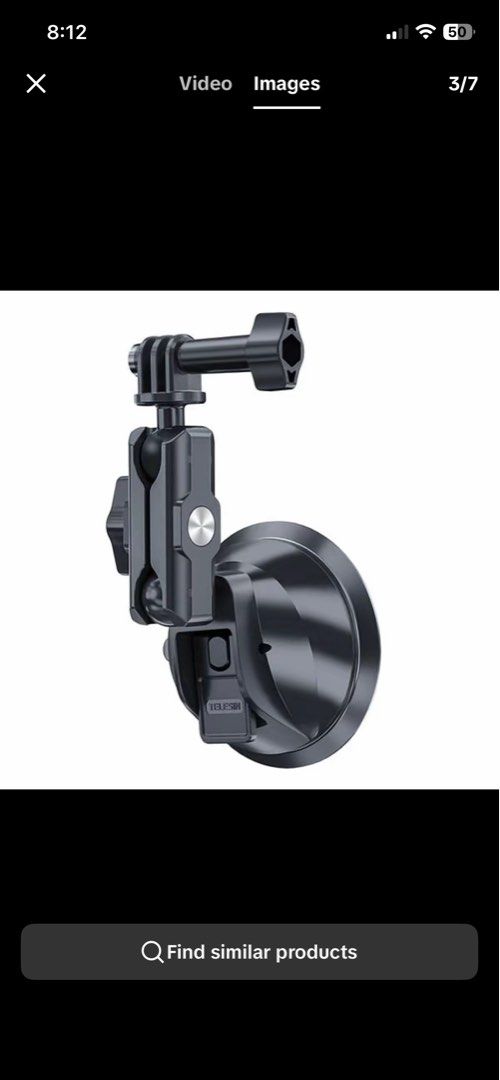 Telesin Power Suction Cup Mount with Phone Clip (Category: Mounts & Holders) located in Valenzuela. Submitted by criszaconcepcion (Listing ID 1428201801, Image 3). Description: Rfs: i accidentally bought 2 items sobrang kapit nito sa hood ng sasakyan ito naka mount. i can send a video .