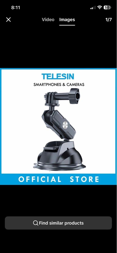 Telesin Power Suction Cup Mount with Phone Clip (Category: Mounts & Holders) located in Valenzuela. Submitted by criszaconcepcion (Listing ID 1428201801, Image 2). Description: Rfs: i accidentally bought 2 items sobrang kapit nito sa hood ng sasakyan ito naka mount. i can send a video .