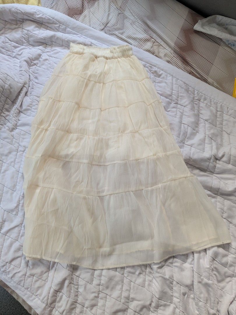 Vietnam Light Cream Summer Coordinate Sets (Category: Sets or Coordinates) located in Quezon City. Submitted by nnncorner (Listing ID 1428207931, Image 2). Description: Vietnam Summer Top and Skirt Set For small frame only fits waistline 22-27 inches bust til 34 inches originally bought 1,099 selling 600.