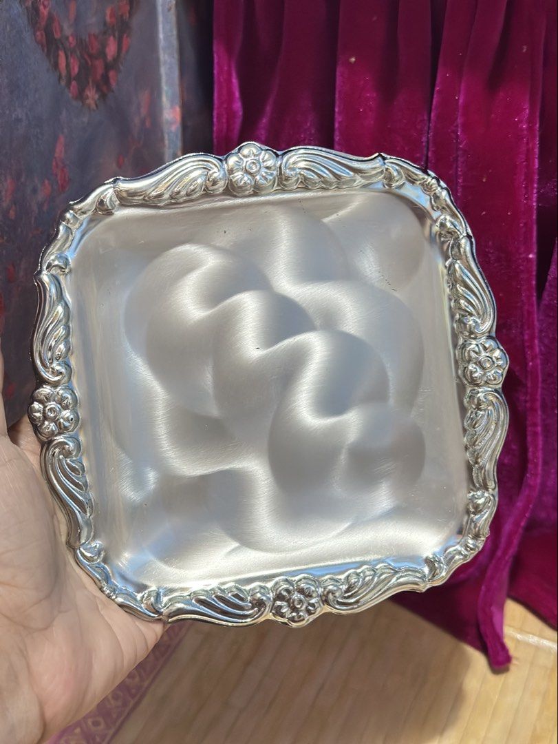 Vintage Silver-Plated Tray (Category: Other Kitchenware & Tableware) located in General Santos City (Dadiangas). Submitted by toysville888 (Listing ID 1428145757, Image 2). Description: Silver plated metal small tray.. BRAND NEW without tags/box from Japan.