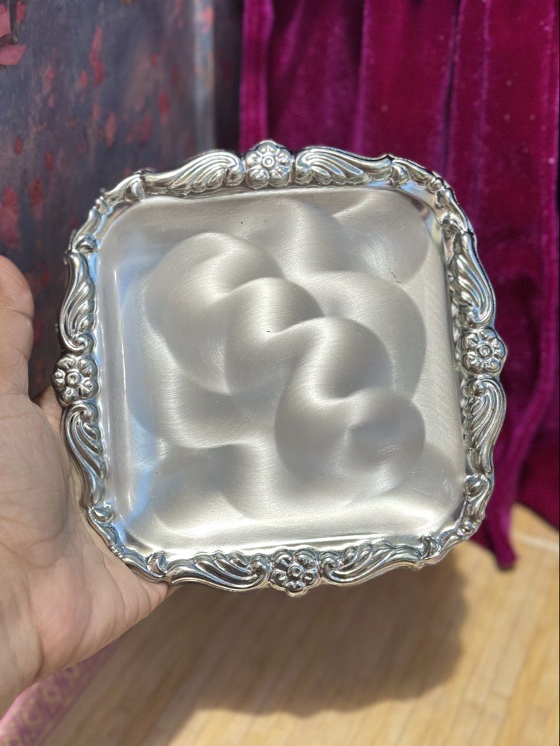 Vintage Silver-Plated Tray (Category: Other Kitchenware & Tableware) located in General Santos City (Dadiangas). Submitted by toysville888 (Listing ID 1428145757, Image 1). Description: Silver plated metal small tray.. BRAND NEW without tags/box from Japan.