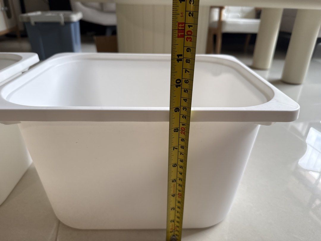 White Plastic Storage Bin - New464042773122263042