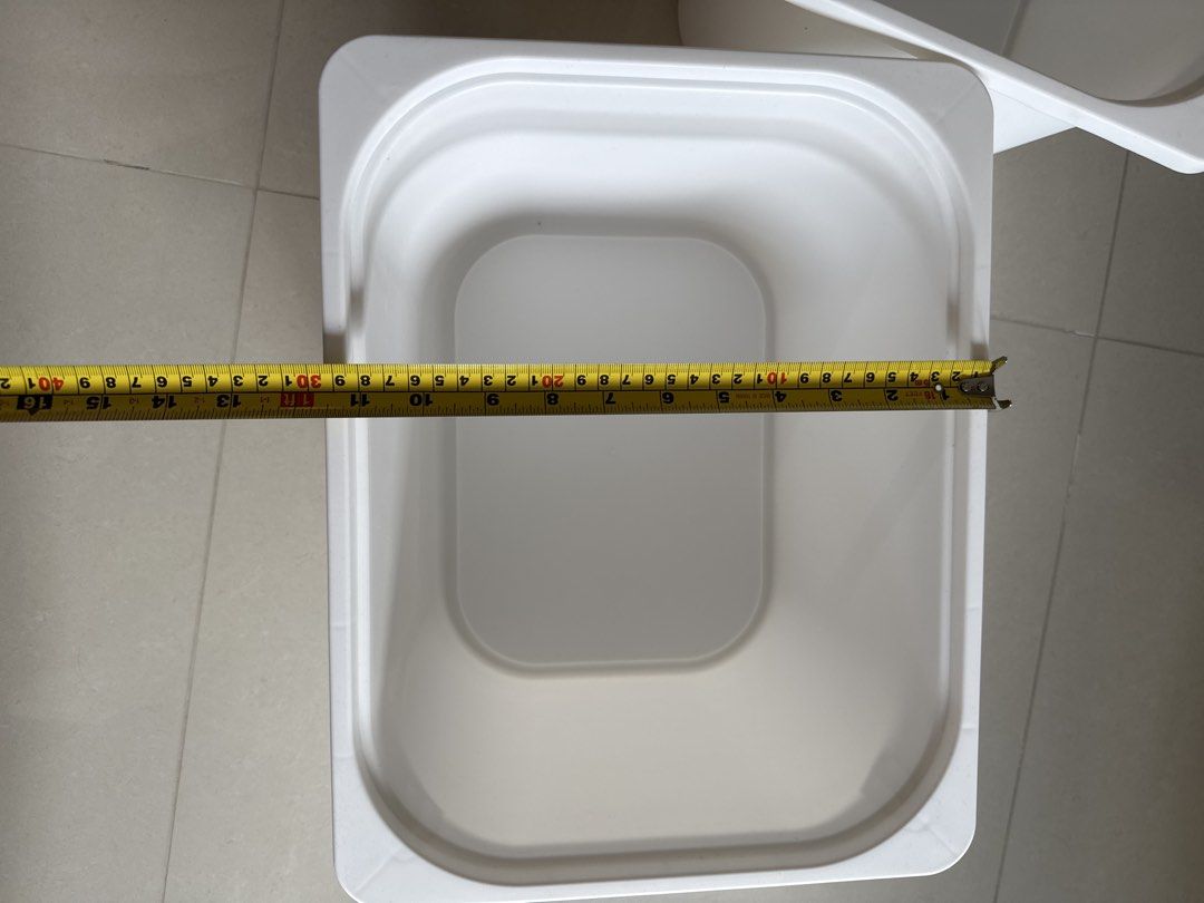 White Plastic Storage Bin - New464042773122263043