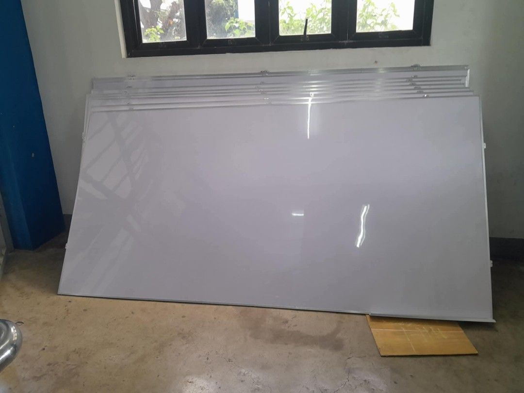 Whiteboard with Stand - 3x4ft, 3x5ft, 24x36 (Category: Office Furniture & Fixtures) located in Manila. Submitted by lieselrell90474 (Listing ID 1428201571, Image 2). Description: Whiteboards with stands available in various sizes. Sizes include 3x4ft, 3x5ft, and 24x36. The boards are mounted on a sturdy metal frame with wheels for easy mobility. Some units have a lower shelf for storage. The boards appear to be clean and ready for use..