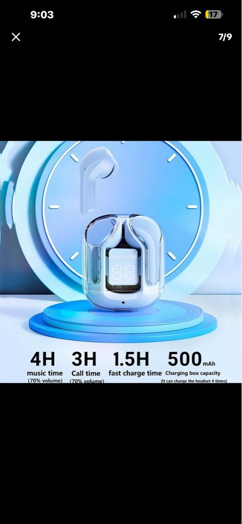 Wireless Earbuds with Digital Display408676822104166401