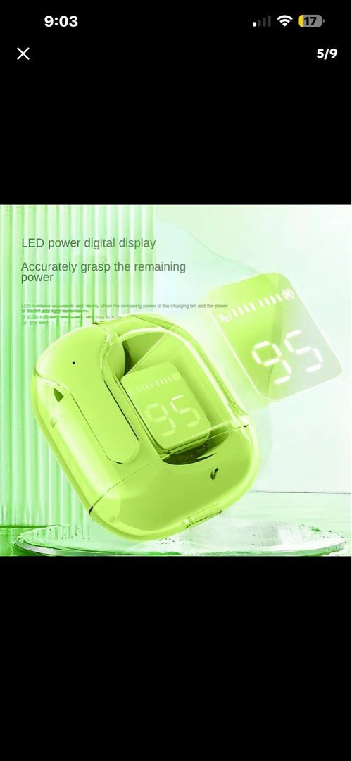 Wireless Earbuds with Digital Display