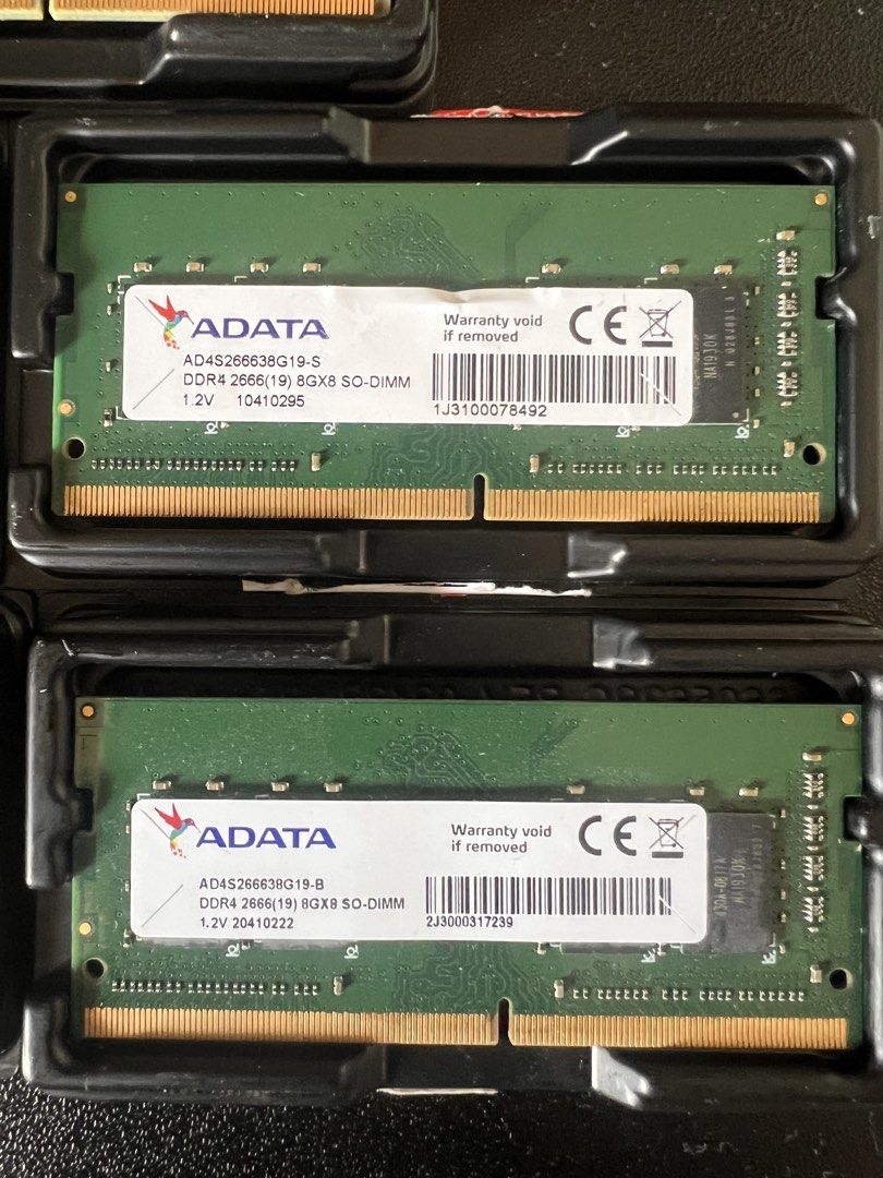 8GB DDR4 SO-DIMM RAM Memory for Laptop / Mini PC (Category: Computer Parts) located in Mandaluyong City. Submitted by l2ayne (Listing ID 1428285187, Image 2). Description: 8GB DDR4 SO-DIMM Memory for Laptop / Mini PC Clockspeed 2666mhz Brand ADATA / Micron Price 1500 each 3pcs avail Good as Brand New Tested No Issue MemTest PASSED Pick up: Hulo Mandaluyong Accept shipping via Lalamove or LBC Buyer will shoulder shipping fee NOTE: DONT SEND ME A M