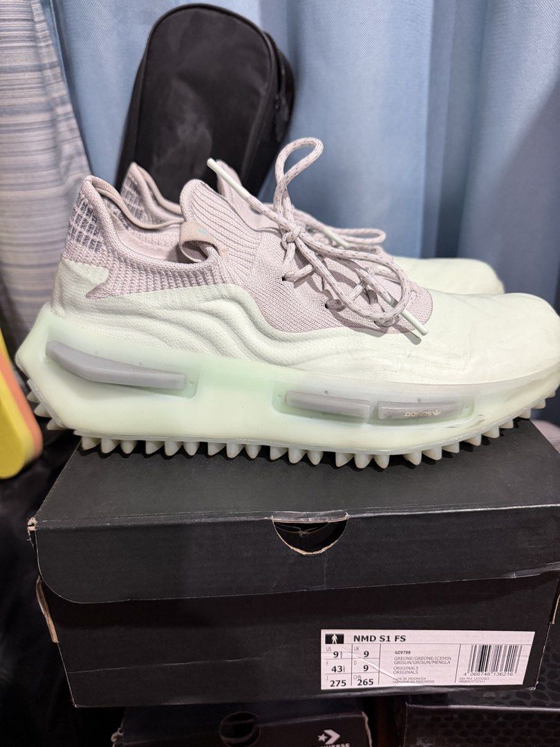 Adidas NMD S1 FS Sneakers (Category: Sneakers) located in Quezon City. Submitted by son_ong (Listing ID 1428263410, Image 1). Description: Adidas NMD S1 FS Size US9.5 Used 4x malling Rfs: not using anymore.
