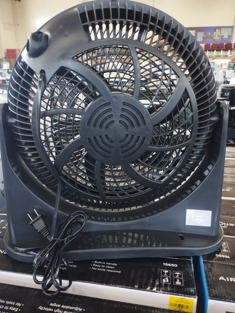Air Monster 12in Air Circulator (Category: Fans) located in Caloocan City. Submitted by dhiony (Listing ID 1428266659, Image 2). Description: Air Monster air circulator is designed to provide efficient air circulation. It features a black design and a 12-inch size. The product is new and comes in its original packaging. It has multiple speed settings for customized airflow. The price is PHP 1,689.00..