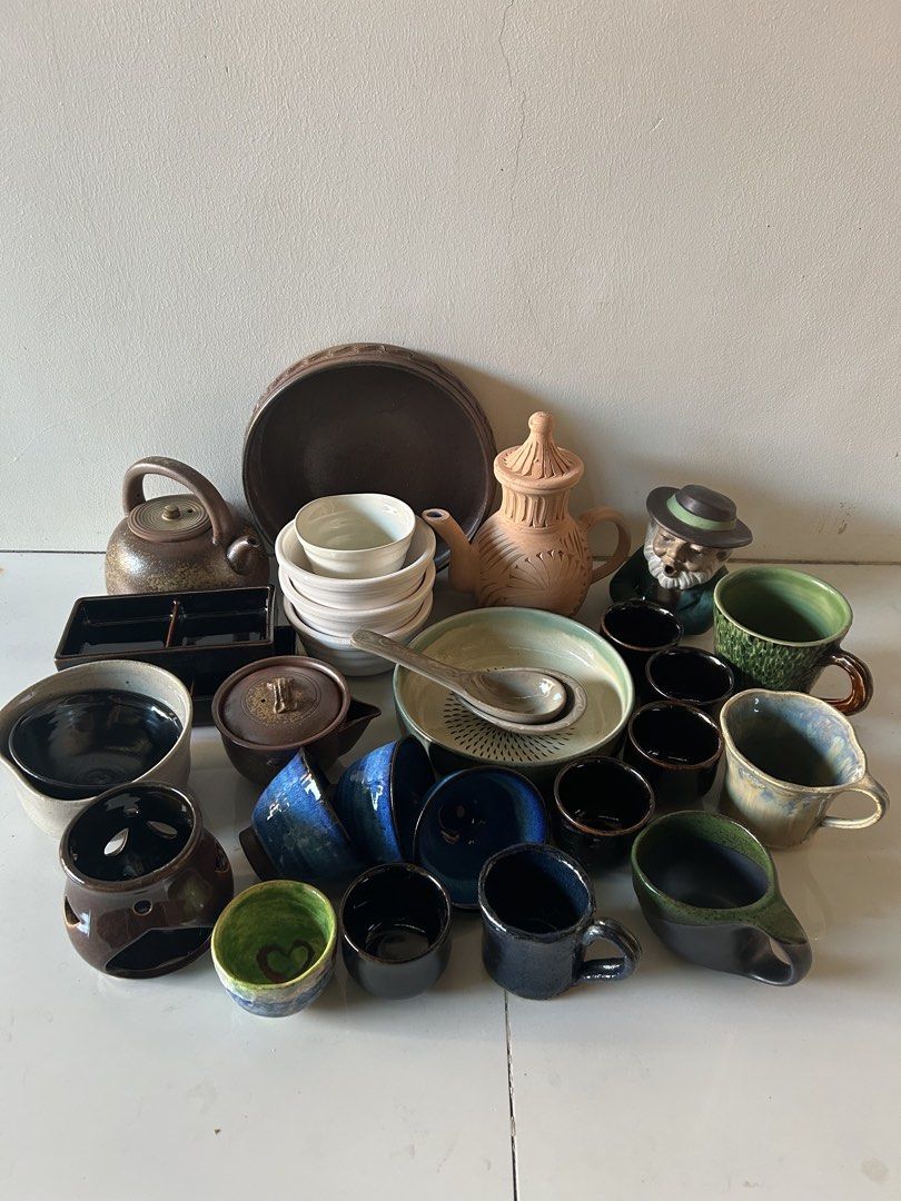 Assorted stoneware cups teapot bowls (Category: Other Kitchenware & Tableware) located in Manila. Submitted by mariantim76369 (Listing ID 1428329543, Image 1). Description: 30 pieces stonewares Loc ANGELES CITY Last price posted.