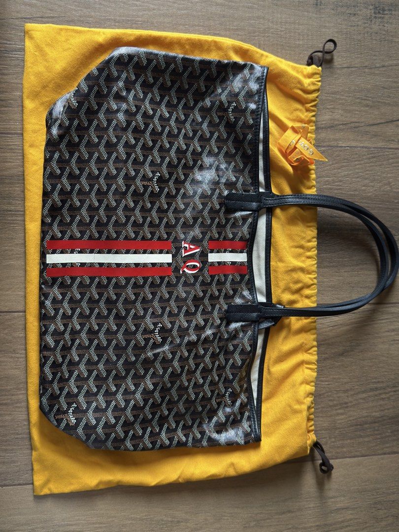 Authentic Goyard St. Louis PM (Category: Luxury Bags & Wallets) located in Quezon City. Submitted by breakmyfashion (Listing ID 1428269939, Image 1). Description: Have AQ PERSONALISATION. Comes with receipt and dust bag. Inside bag have a few brown water spots. Generally very good condition. .