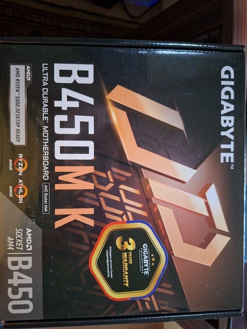 B450 mobo (Category: Computer Parts) located in Baguio. Submitted by invoker12.2ad (Listing ID 1428394660, Image 2). Description: 1 week used andito pa resibo.. Rfs ..nag upgrade ng b550.