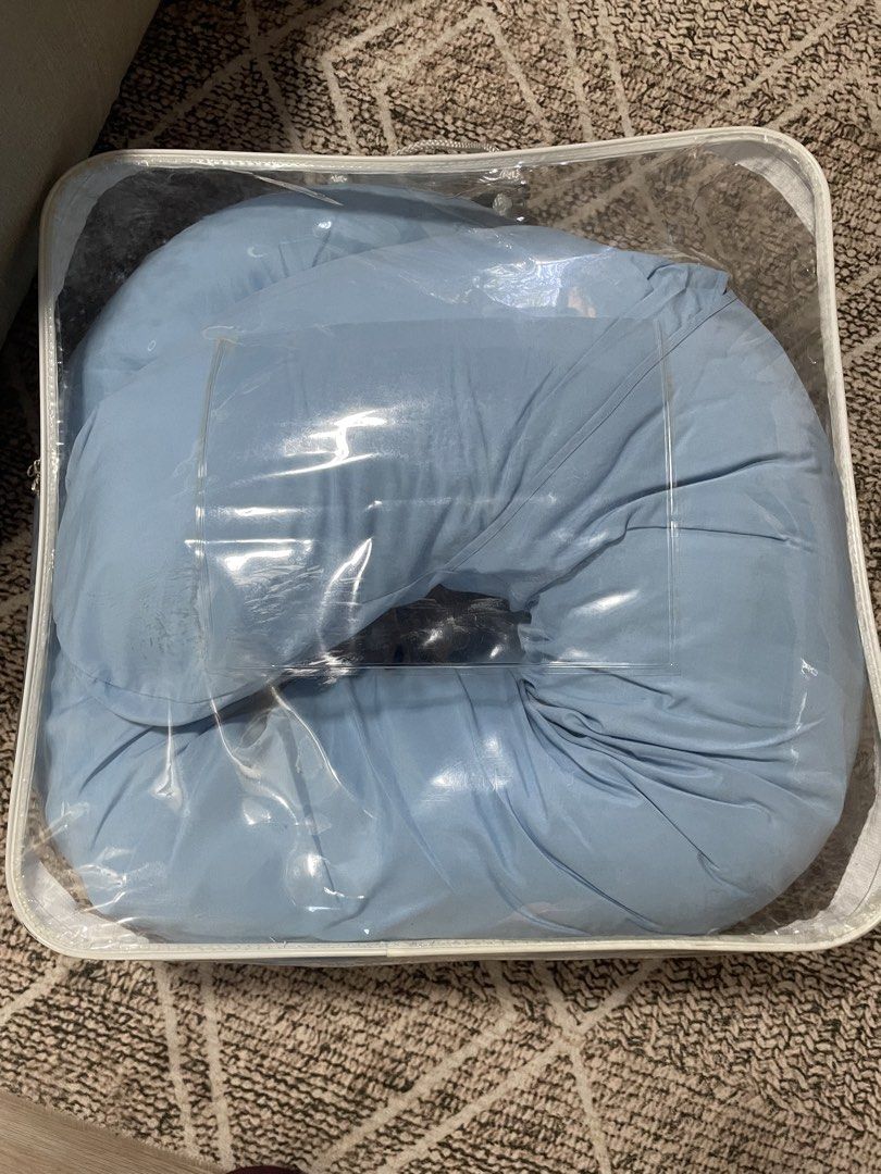 Bloom Maternity Cuddle Pillow With Case-Blue (Category: Maternity Care) located in Angeles City. Submitted by 6s4yrbr7jj (Listing ID 1428280158, Image 1). Description: Priced at Php 1,900 RFS - Decluttering Used during the last stages of third trimester. .