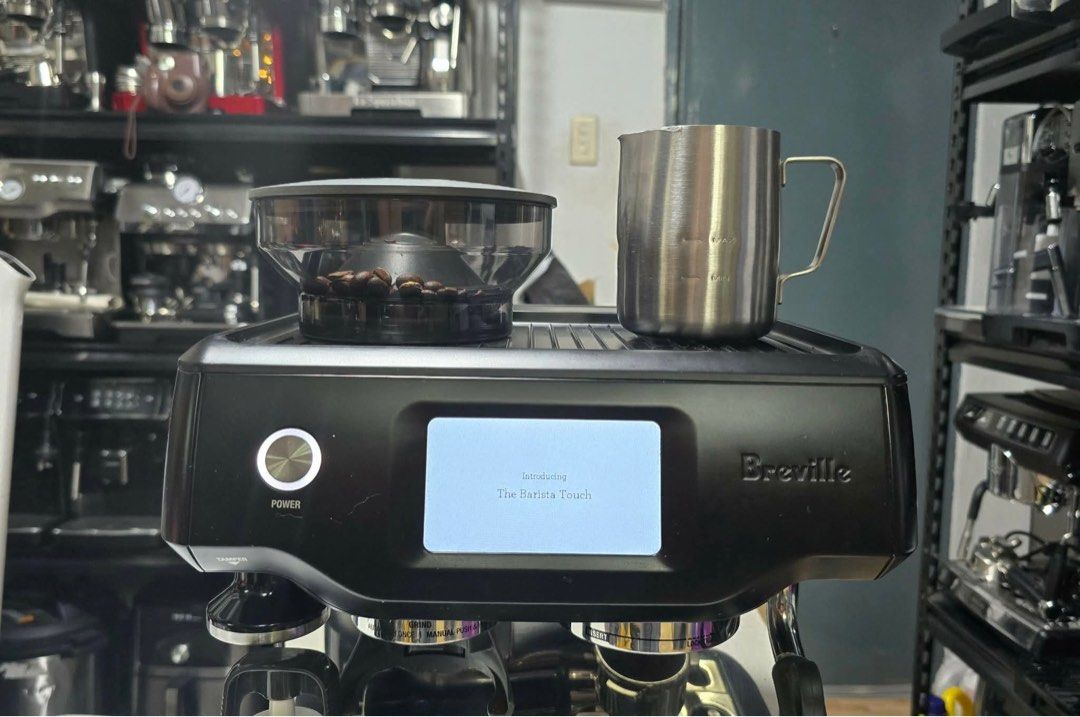 Breville Barista Touch Espresso Machine (Category: Coffee Machines & Makers) located in Taytay. Submitted by mikz_1303 (Listing ID 1428336856, Image 2). Description: Breville Barista Touch Espresso Machine Australian mall pull out Used as demo unit Inclusion Tamper 3 filter cups Milk Jugg Portafilter No issue 45k.