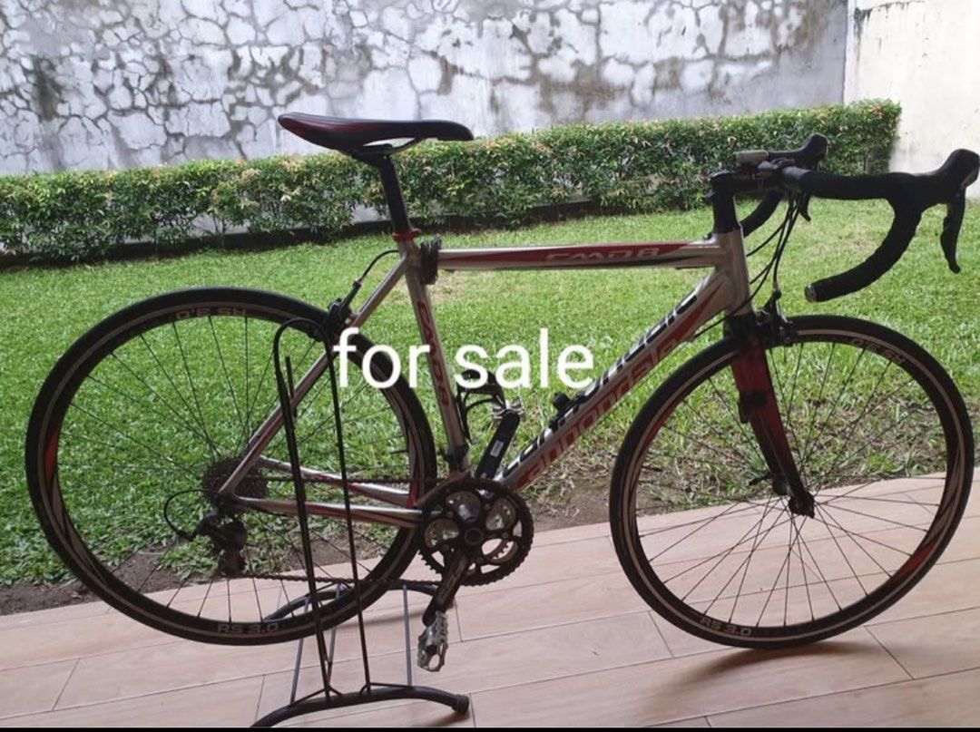 Cannondale CAAD8 105 Road Bike (Category: Bicycles) located in Manila. Submitted by bogartski (Listing ID 1428307993, Image 2). Description: Cannondale CAAD8 105 Like new. Hardly used. New tires, new handle bar wrap, spokes and newly tuned up Bottom bracket FSA BB30 Brakes Tektro R540, dual pivot, cartridge pad Cassette Shimano Tiagra 4600, 12-28, 10-speed Crankset FSA Gossamer, BB30, 50/34 Fork type Cannondale Ultra, carbon blades, 1-1/8" Frame 