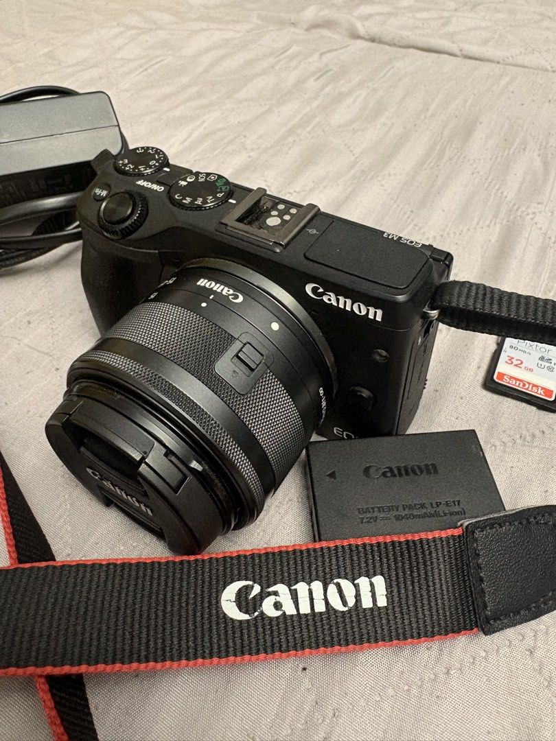 Canon EOS M3 Mirrorless Camera/G7x Dupe (Category: Cameras) located in Manila. Submitted by _jillianvllrs (Listing ID 1428366345, Image 3). Description: Canon EOS M3/G7x dupe Inclusions: SD Card Charger 1 Battery 1 Lens cap Camera Strap With built-in Wi-Fi PM for sample shots ✨ Open for meet-up (Taguig, Parañaque, Pasay, Manila) rfs: just got from my tita from us and i dont usually use it.