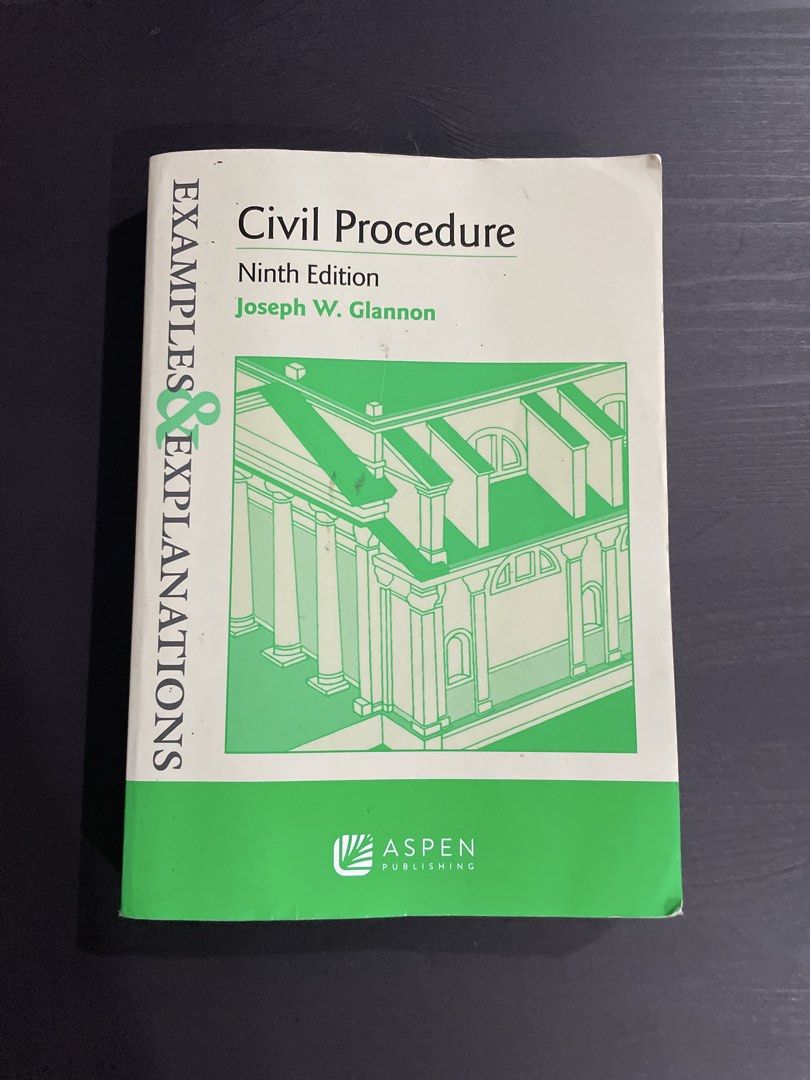 Civil Procedure Examples & Explanations 9th Edition (Category: Textbooks) located in Paranaque City. Submitted by yourneighbortotoro (Listing ID 1428380748, Image 1). Description: 📚 Civil Procedure | Joseph W. Glannon | Ninth Edition | Examples & Explanations ✨ A trusted law resource — Glannon’s Civil Procedure offers clear explanations with practical examples for students and professionals 📚 Perfect for collectors, law students, and academic s