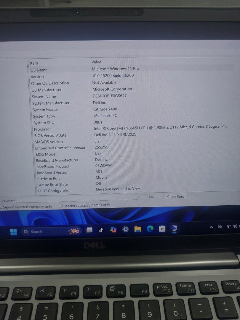 Dell Latitude 7400 Laptop412457634356285447