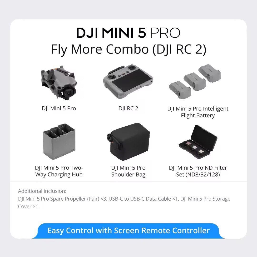 DJI Mini 5 Pro FMC (RC2), Photography, Drones on Carousell