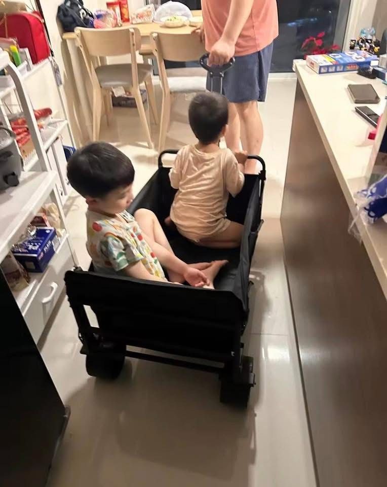 FlashFish Folding Wagon (Category: Strollers) located in Las Pinas. Submitted by shytorres (Listing ID 1428323243, Image 2). Description: - FlashFish Folding Wagon - Durable and easy to use - Perfect for kids, pets, and groceries - Folds up for easy storage.