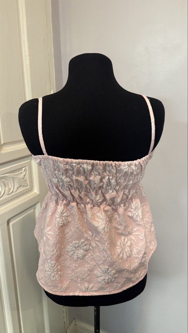 Floral Elegant Pink Peplum Top (Category: Sleeveless) located in Caloocan City. Submitted by da_closet (Listing ID 1428358784, Image 2). Description: .