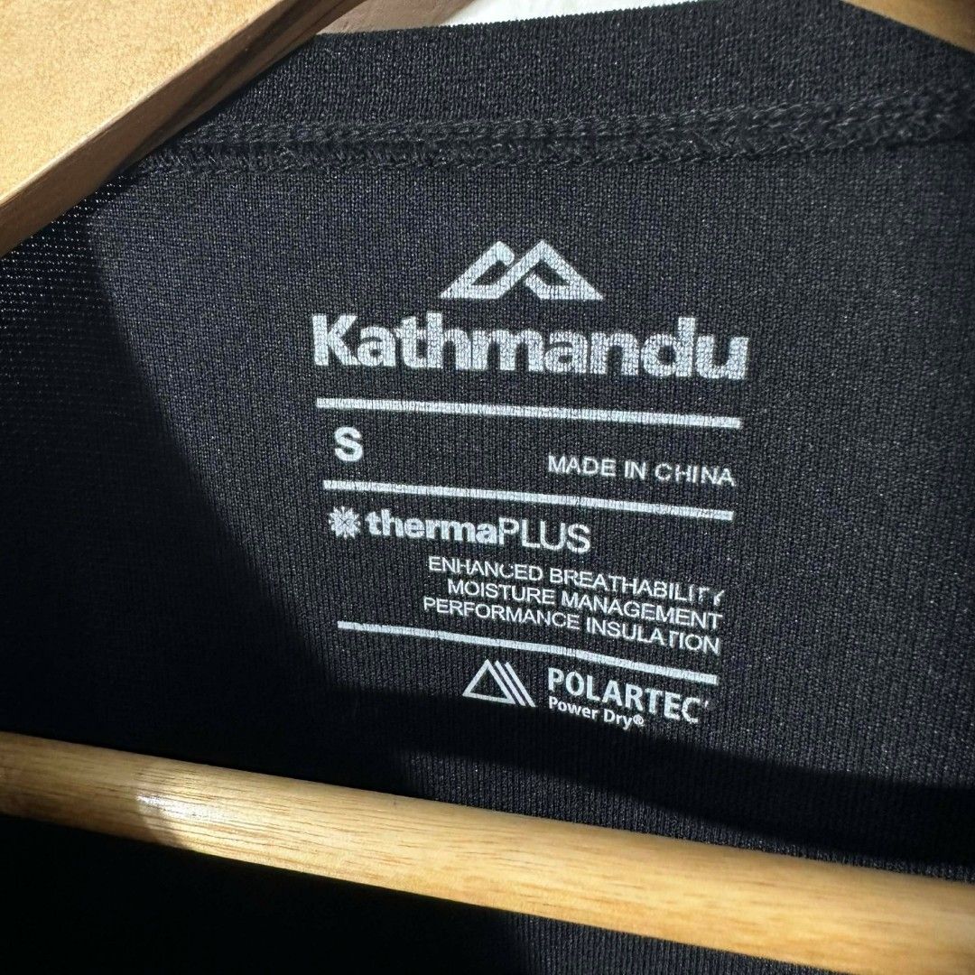 #G810 Kathmandu ThermaPlus V-Neck Long-Sleeve Shirt (Black) (Category: Activewear) located in Tagum. Submitted by eightrags (Listing ID 1428418426, Image 3). Description: #G810 Kathmandu ThermaPlus V-Neck Long-Sleeve Shirt (Black) Small 18 W 26.5 L Good as new condition.