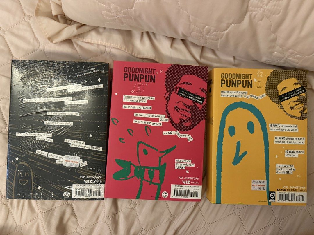 Goodnight Oyasumi Punpun Manga Volume 1 (Category: Comics & Manga) located in Guiguinto. Submitted by centi00 (Listing ID 1428316708, Image 2). Description: All in brand new condition. Never read >< vol 1 vol 2 SOLD vol 6 SOLD 1000 each RFS: I planned to buy all the volumes first before I start reading, but I decided to collect a different manga instead and I need space..