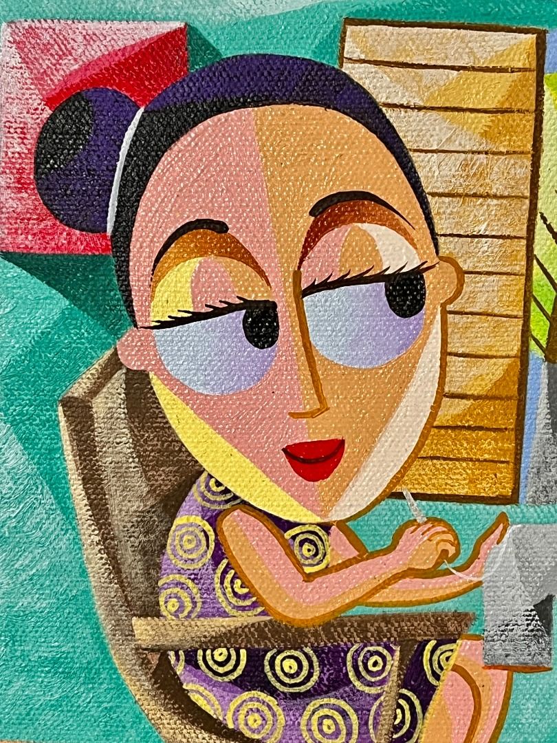 Her Love in Thread - Jovan Benito (Category: Art & Prints) located in Taguig. Submitted by drybrushgallery (Listing ID 1428325554, Image 2). Description: Her Love in Thread Jovan Benito, 2026 Oil on Canvas Artwork Dimension: 8" x 10" with Certificate of Authenticity PM FOR INQUIRY 0917 565 2917 .