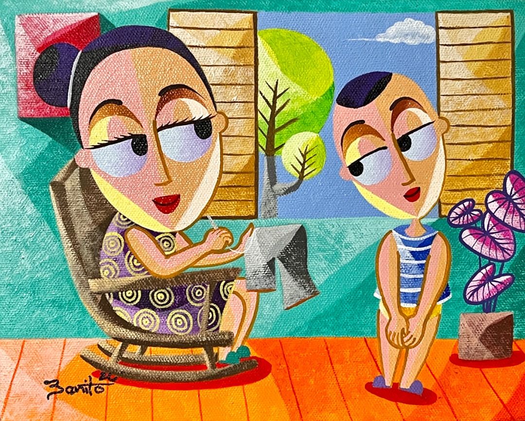 Her Love in Thread - Jovan Benito (Category: Art & Prints) located in Taguig. Submitted by drybrushgallery (Listing ID 1428325554, Image 1). Description: Her Love in Thread Jovan Benito, 2026 Oil on Canvas Artwork Dimension: 8" x 10" with Certificate of Authenticity PM FOR INQUIRY 0917 565 2917 .