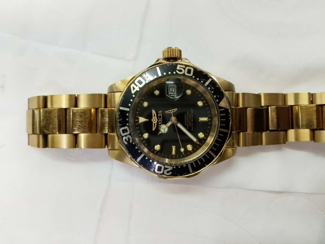 Invicta Pro Diver Automatic Watch (Category: Men's Watches) located in Manila. Submitted by buyandsellerlover278 (Listing ID 1428271261, Image 1). Description: Brand: Invicta Style: Men’s Sports/Automatic Watch Details: Stainless steel case and bracelet, uses Seiko NH35A automatic movement, water-resistant to 200m, brand logo on dial and clasp. Condition: Pre-owned, fully functional; some scratches on case. pm for more details location (cubao qc)