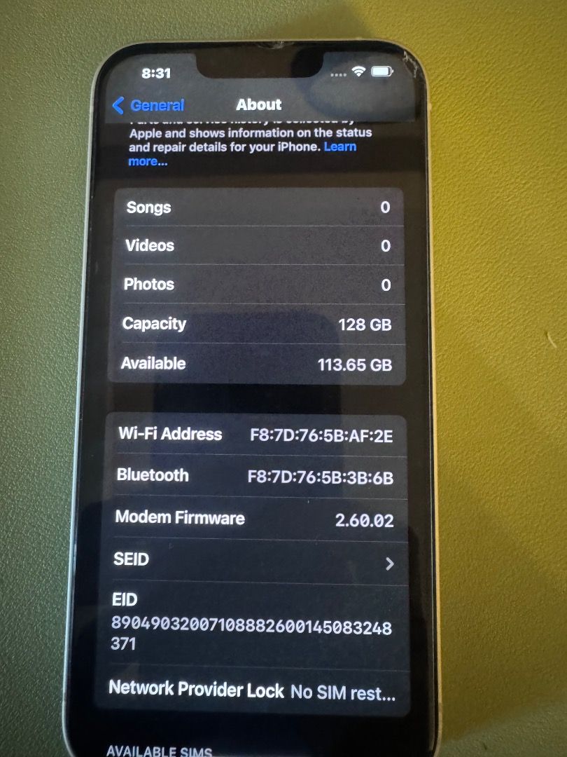 Iphone 14 128 GB (Category: iPhone 14 Series) located in Marikina City. Submitted by rtavarro (Listing ID 1428259292, Image 2). Description: Selling my daughter’s pre-owned IPhone 14 starlight 128 GB. Battery life at 80% still With Casing Without Charging cable Camera was reported and repaired by Apple SG as its still warranty Last 2024. So, its genuine part. Have bit dent (not the visible) at the bottom. Please check if acceptable to you. Note: 
