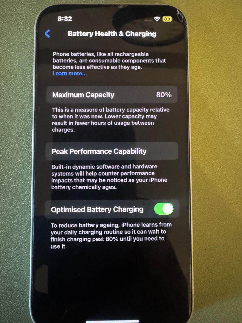 Iphone 14 128 GB (Category: iPhone 14 Series) located in Marikina City. Submitted by rtavarro (Listing ID 1428259292, Image 3). Description: Selling my daughter’s pre-owned IPhone 14 starlight 128 GB. Battery life at 80% still With Casing Without Charging cable Camera was reported and repaired by Apple SG as its still warranty Last 2024. So, its genuine part. Have bit dent (not the visible) at the bottom. Please check if acceptable to you. Note: 