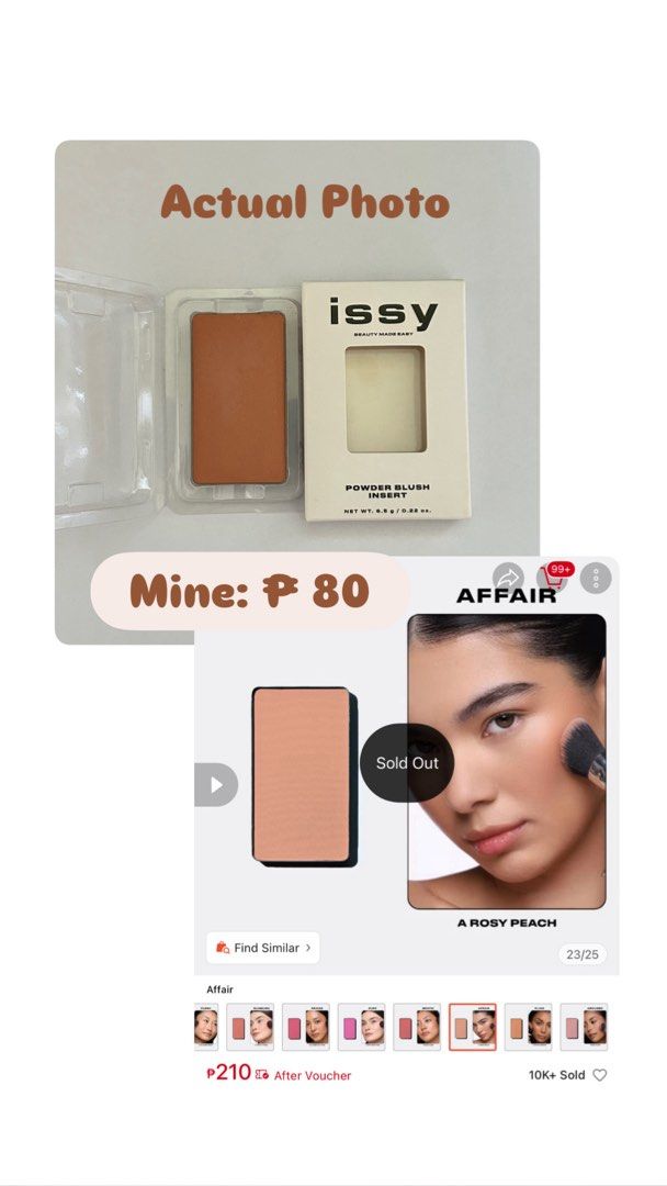 Issy & Co. Powder Blush & Strokes Face Sculpt (Category: Makeup) located in Lubao. Submitted by gi_clutters (Listing ID 1428297169, Image 2). Description: take all.
